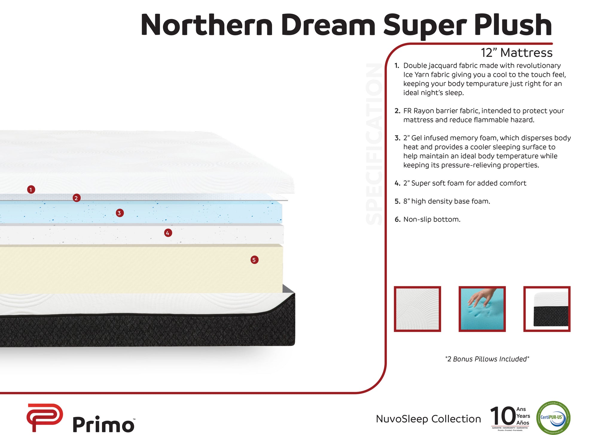 Northern Dream Plush Mattress - MJM Furniture