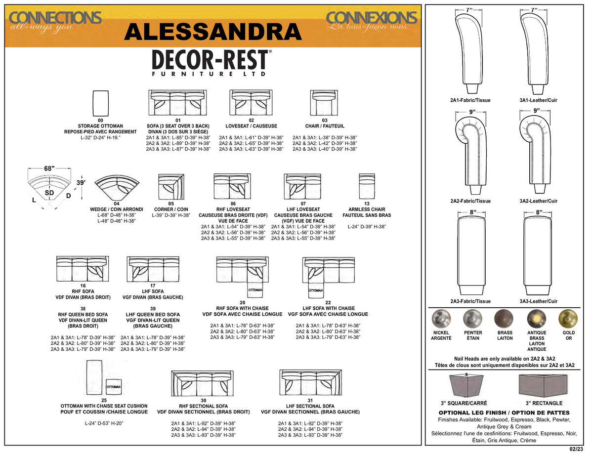 Alessandra Leather Loveseat - MJM Furniture