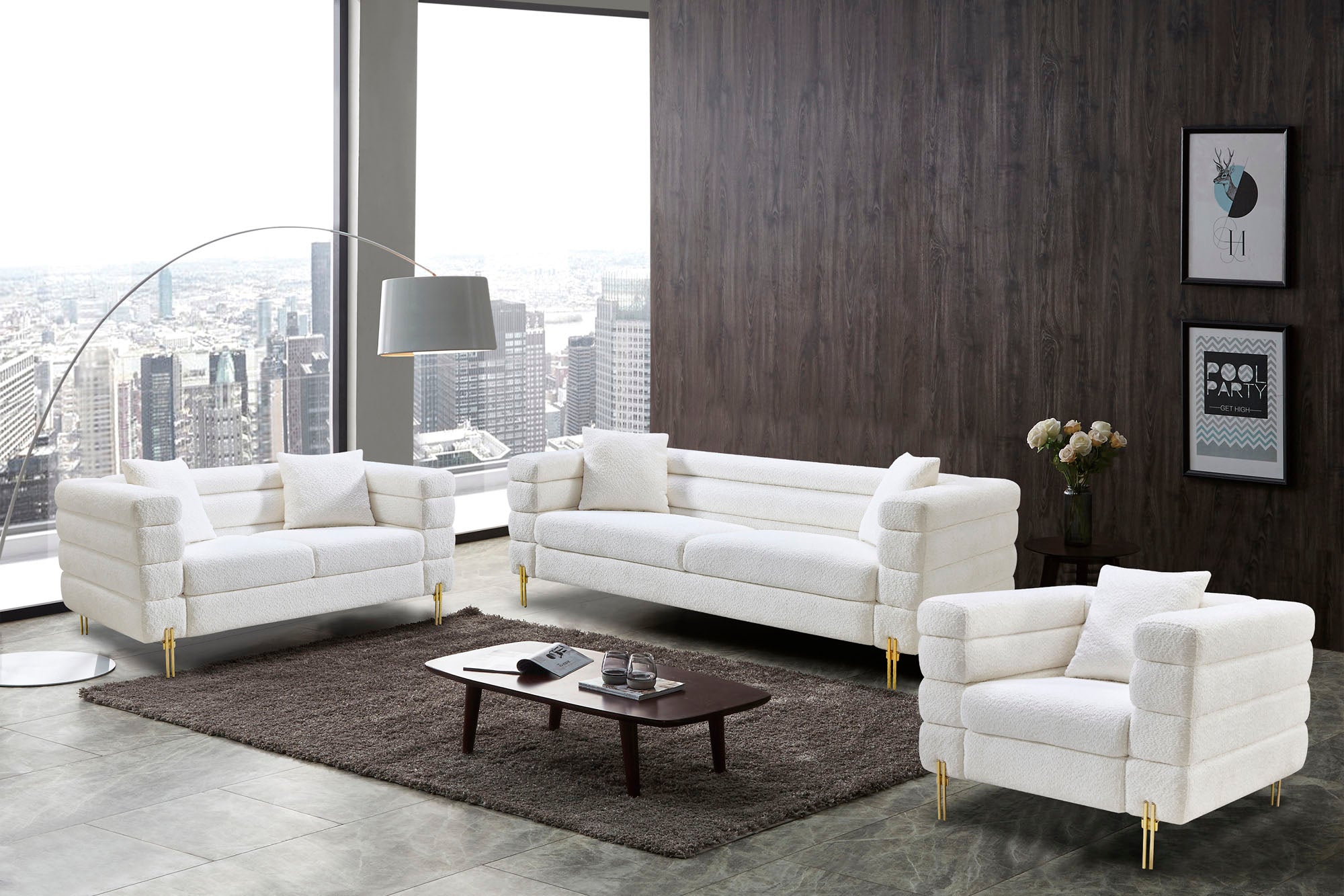 Coz Ivory Bouclé Sofa - MJM Furniture