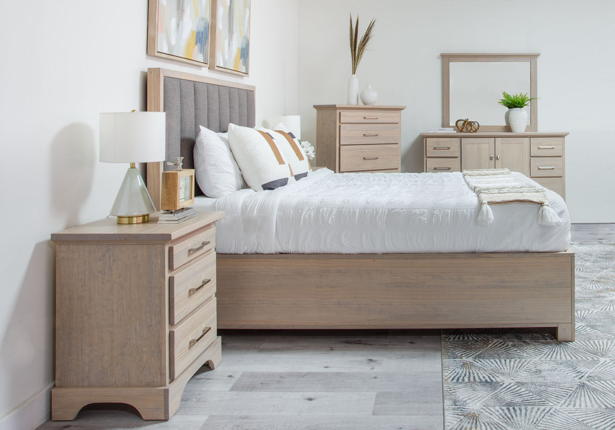 Loki Pine Upholstered Storage Bed - MJM Furniture