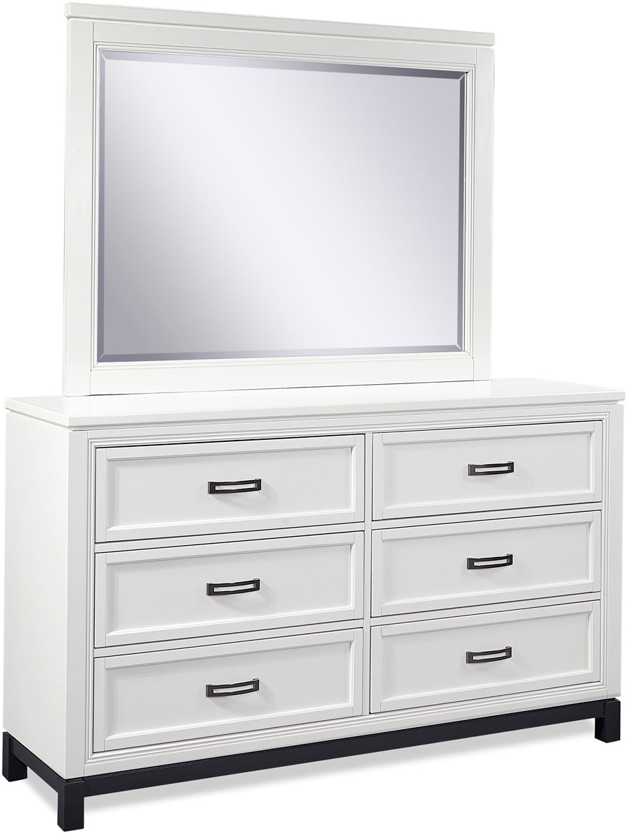 Hyde White Dresser & Mirror - MJM Furniture