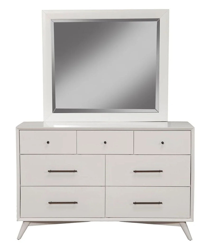 Hygge White 7 Drawer Dresser & Mirror - MJM Furniture
