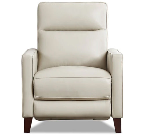 Monaco Vanilla Leather Power Reclining Chair - MJM Furniture