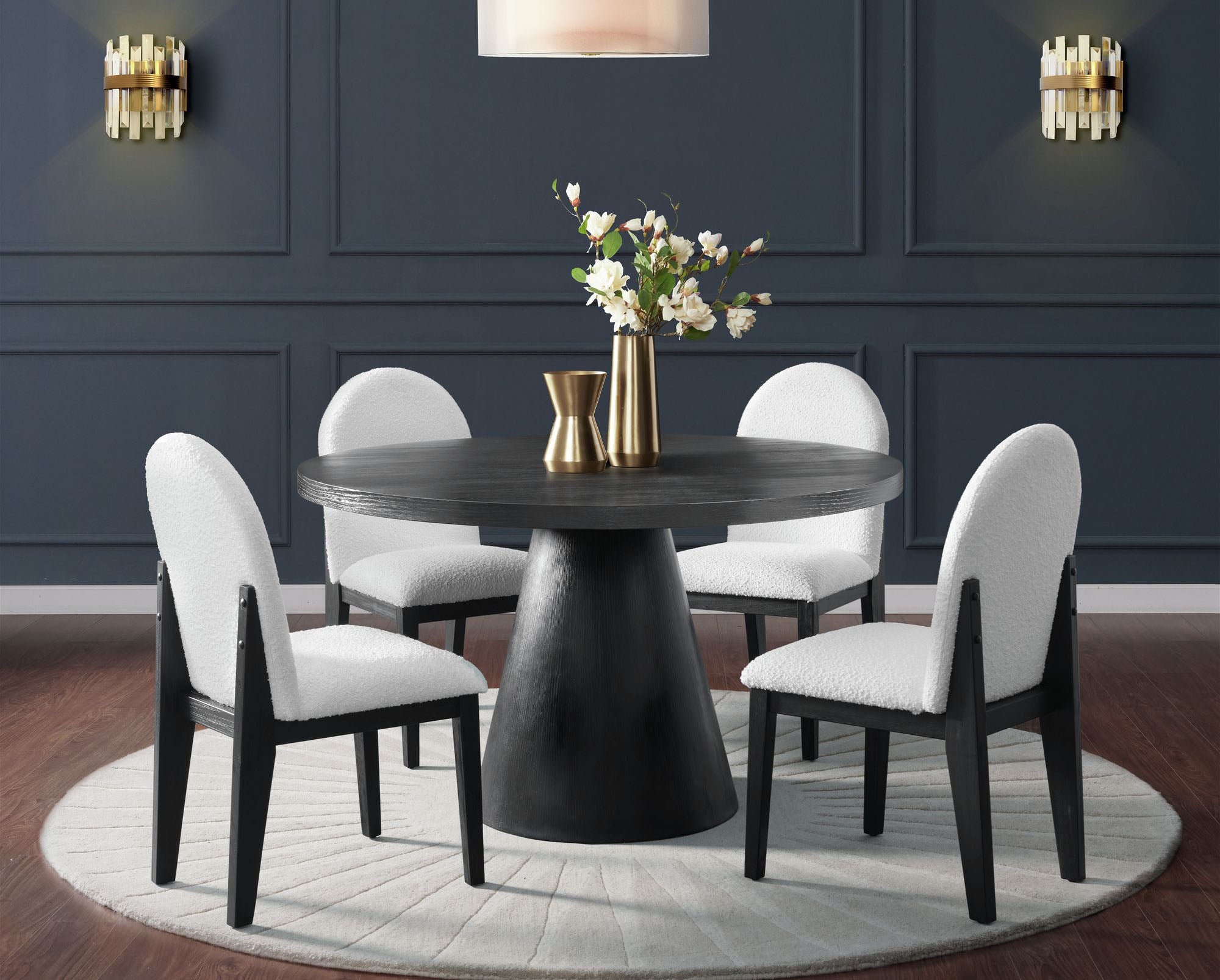 Vienna Black Round Dining Table - MJM Furniture