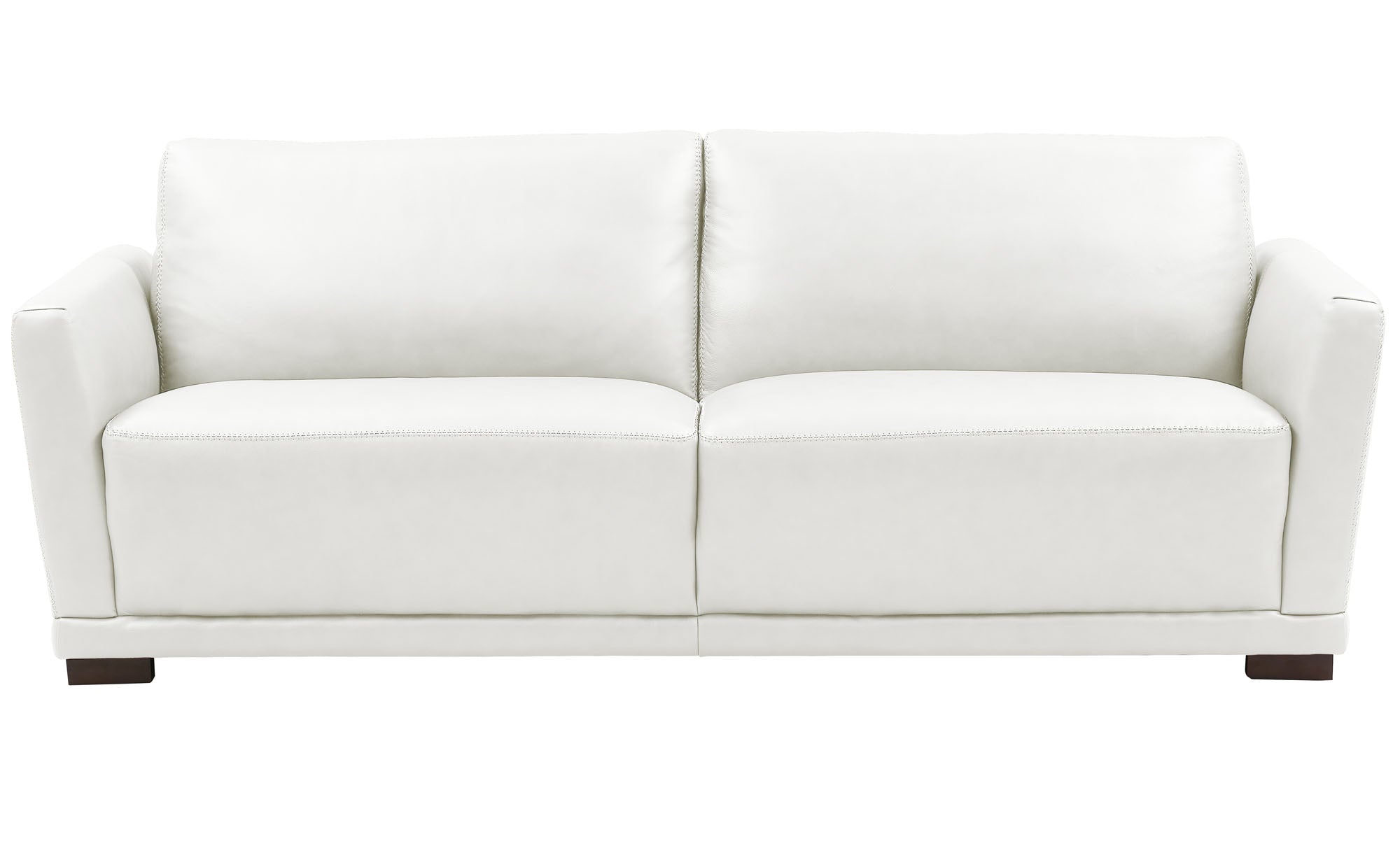 Oslo White Leather Sofa - MJM Furniture