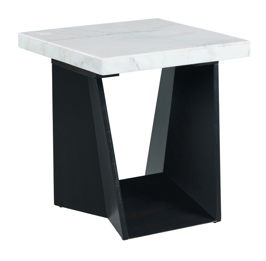 Bex White Marble End Table - MJM Furniture