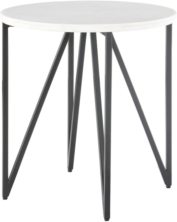 Arlo Round Marble End Table - MJM Furniture