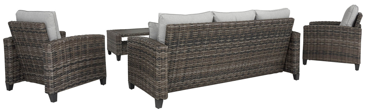 Cloverbrooke Outdoor 4 Piece Sofa Set w/Cushion - MJM Furniture