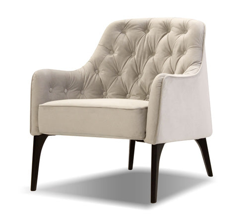 Kinsley Oyster Velvet Accent Chair - MJM Furniture