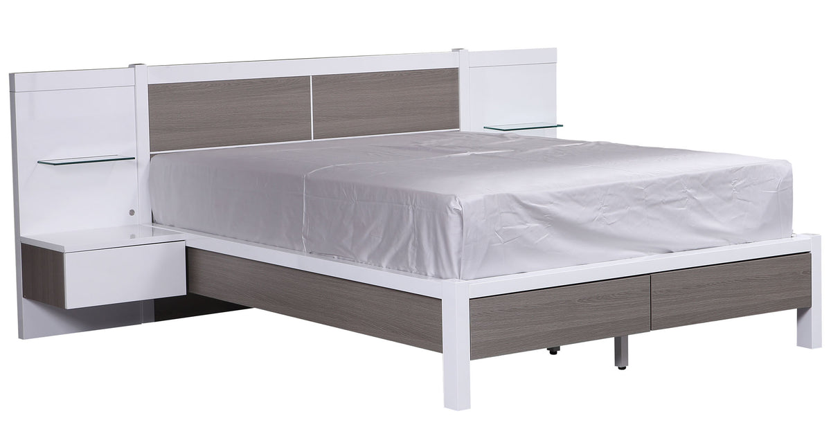 Luca Storage Bed w/ 2 Nightstands - MJM Furniture