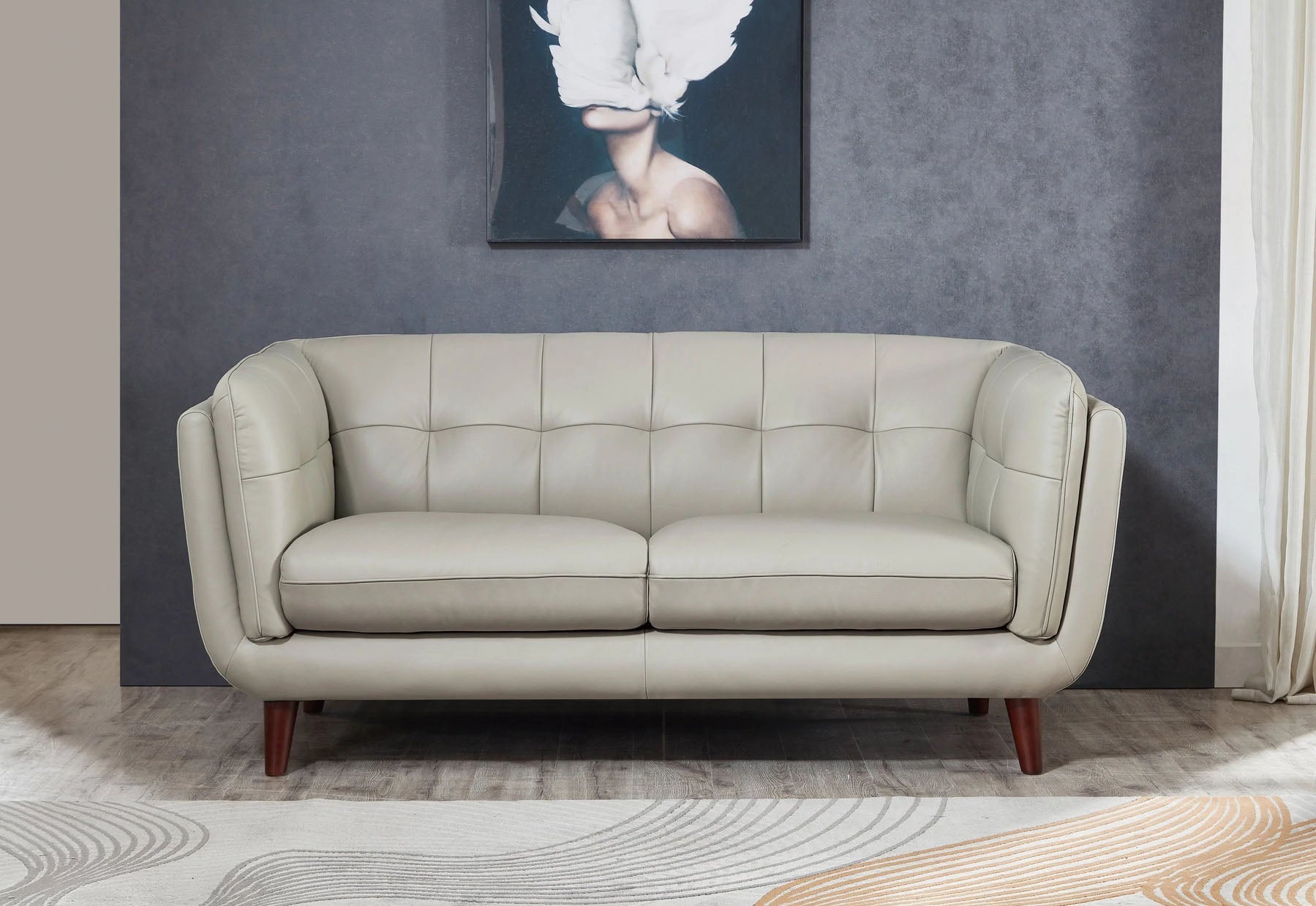 Seymour Ice Leather Loveseat - MJM Furniture