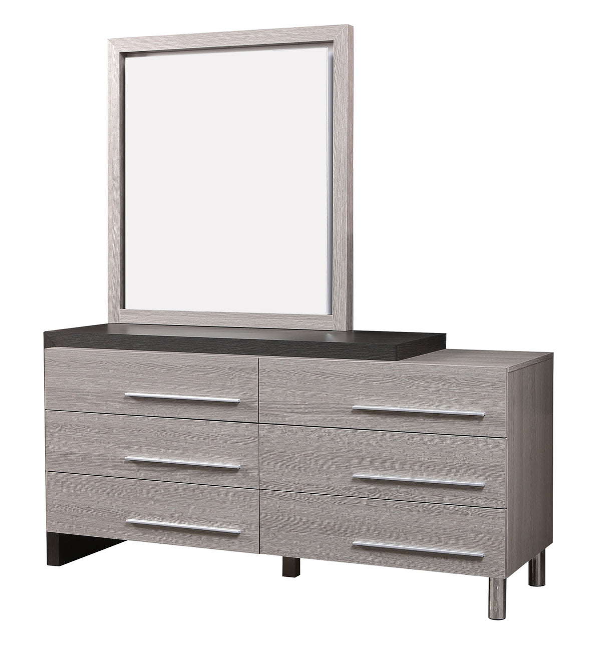 Oceane 6 Drawer Dresser &amp; Mirror - MJM Furniture
