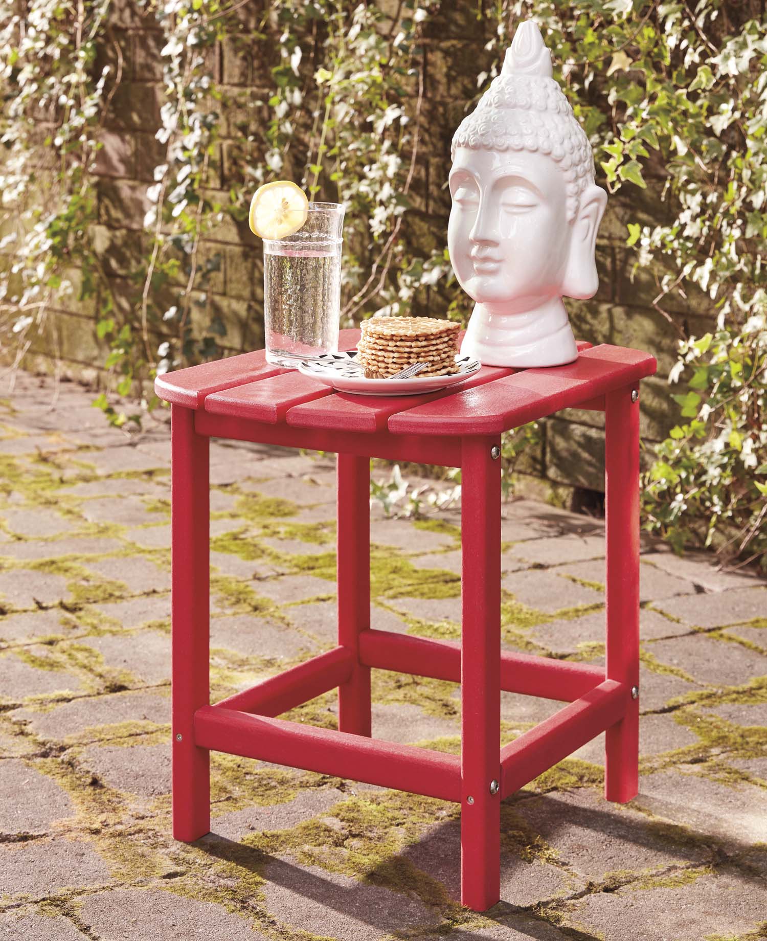 Sundown Treasure Red Outdoor End Table - MJM Furniture
