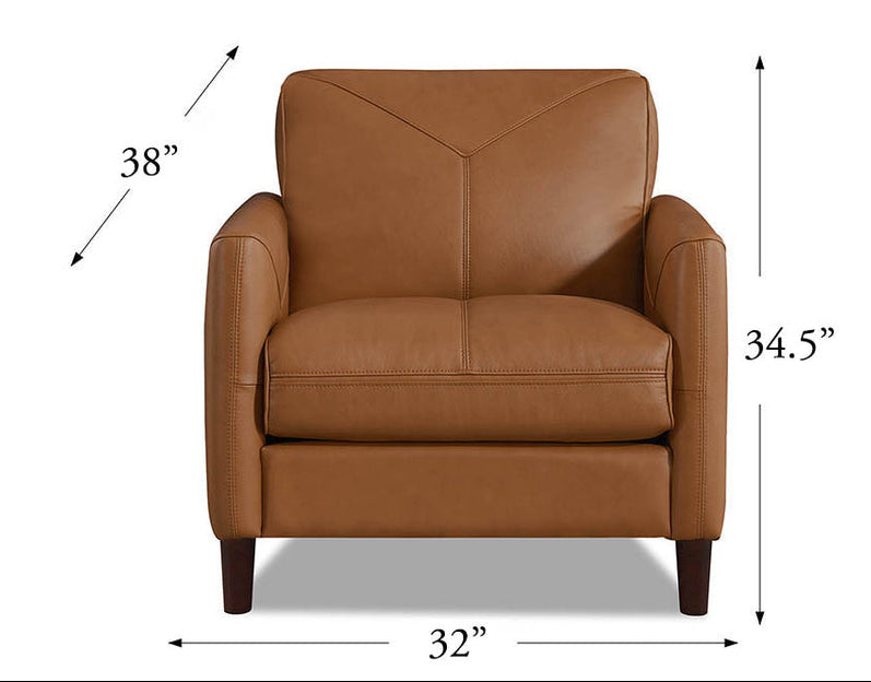 Yorkdale 33" Leather Chair - MJM Furniture