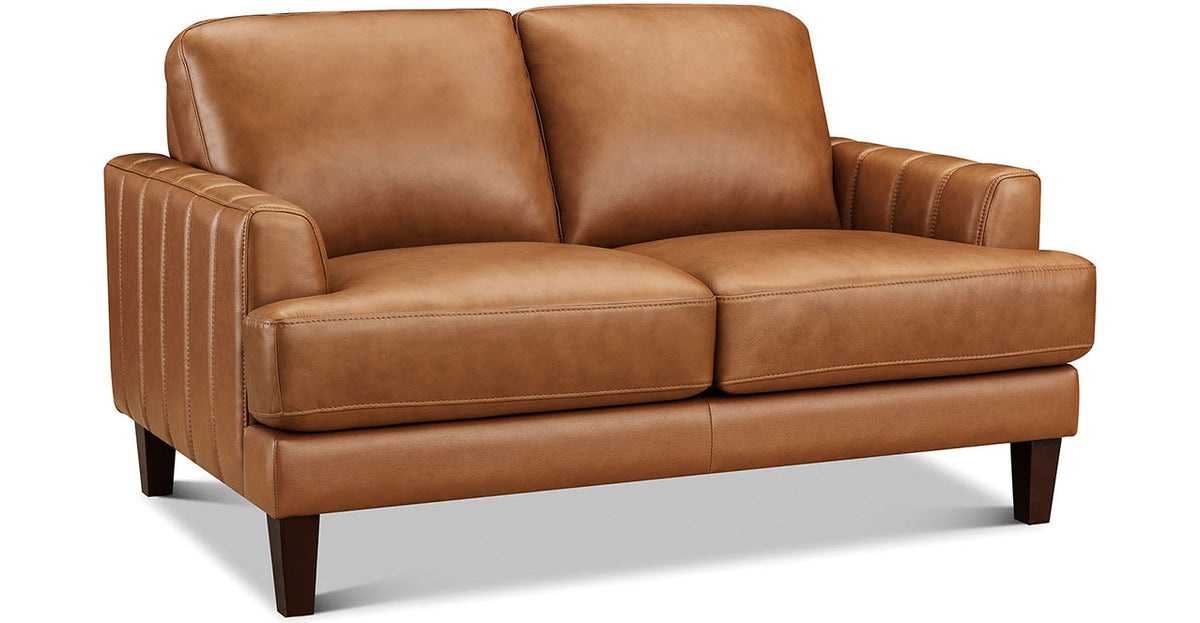 Cassia Leather Loveseat - MJM Furniture