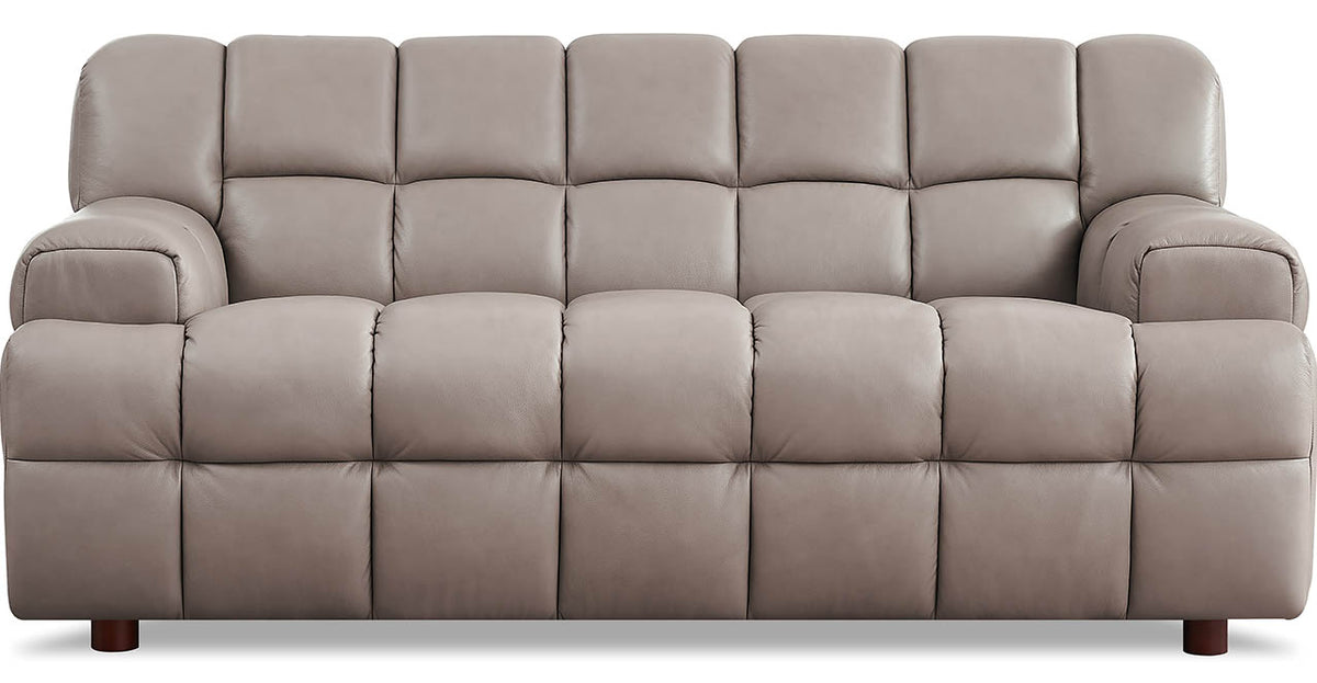 Rubix Stone Leather Loveseat - MJM Furniture
