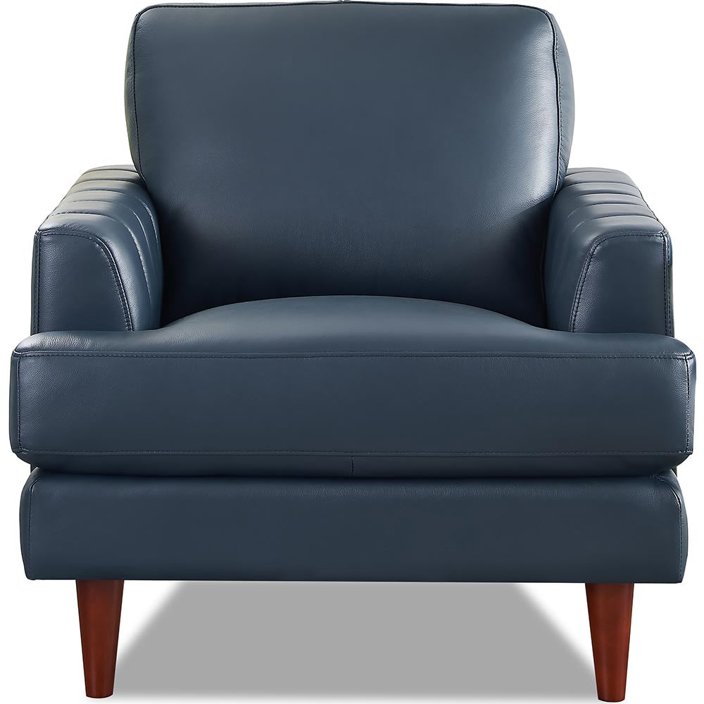 Cassia Navy Leather Chair - MJM Furniture