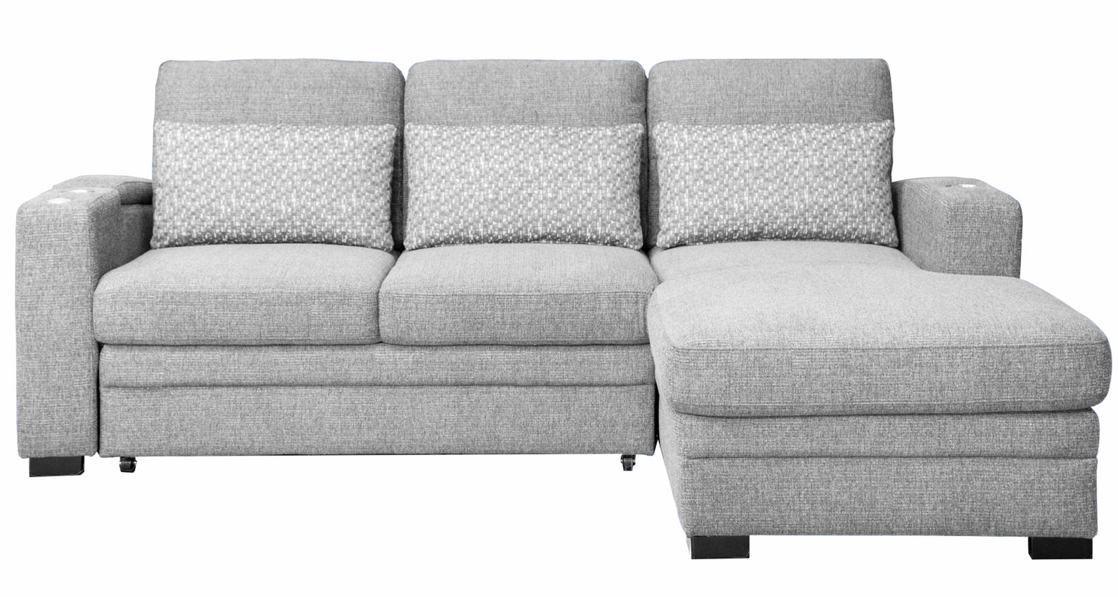 Oz Gray Sleeper Sectional - MJM Furniture