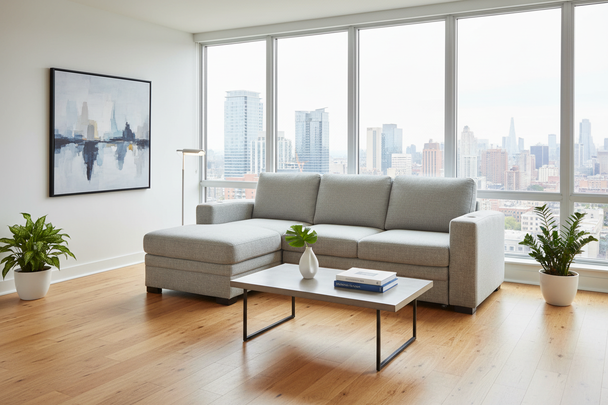 Oz Gray Sleeper Sectional - MJM Furniture