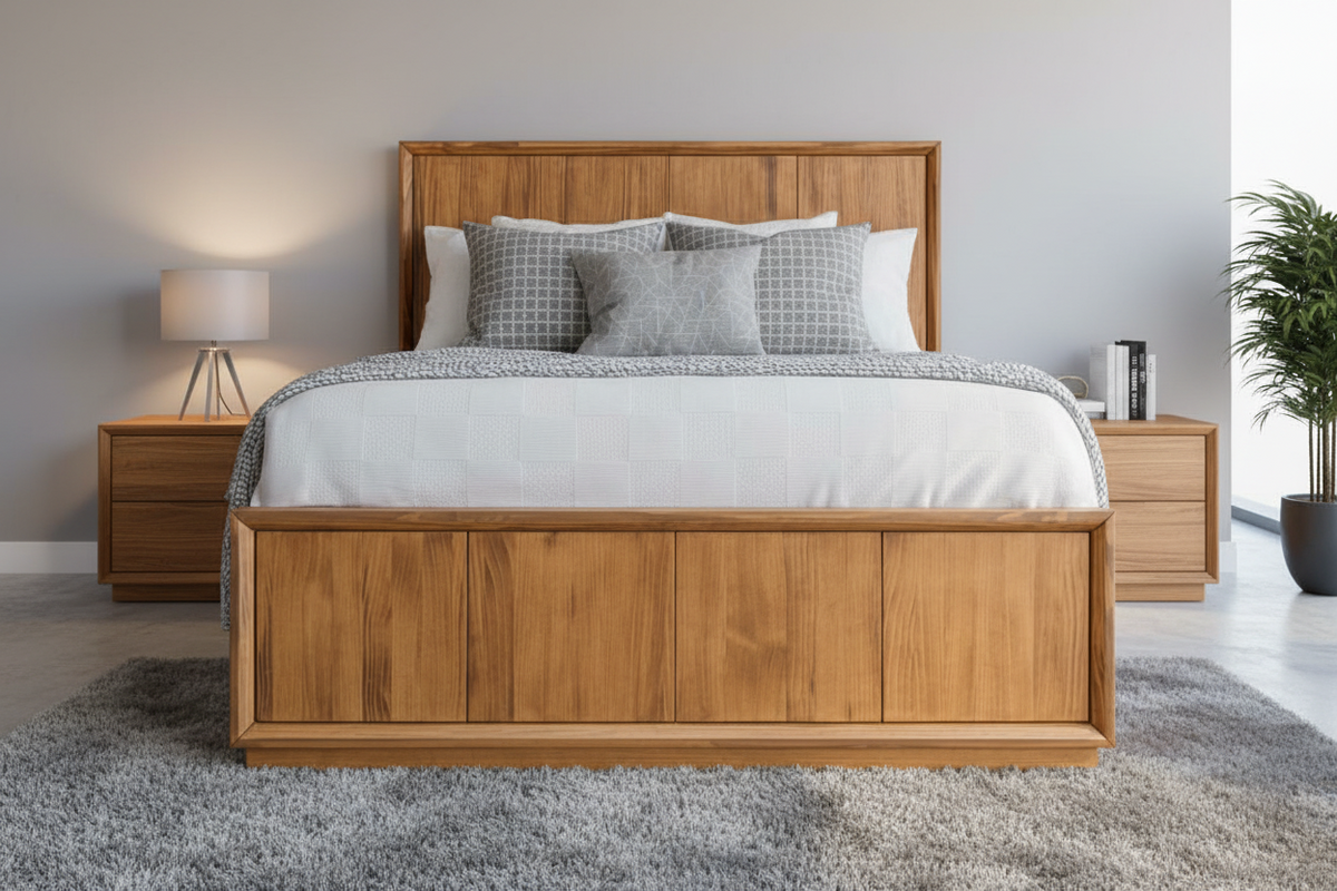 Nexus Pine Storage Bed - MJM Furniture