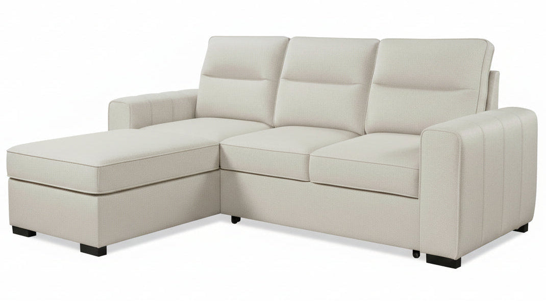 Oliver Ivory Reversible Sleeper Sectional - MJM Furniture