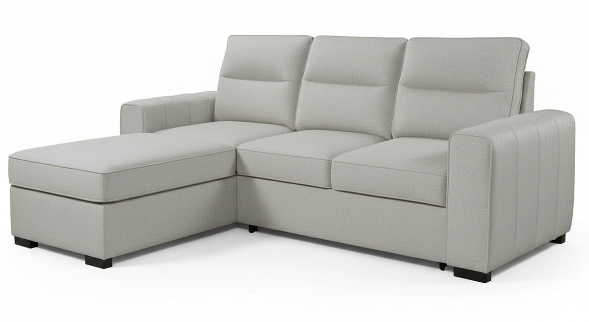 Oliver Gray Reversible Sleeper Sectional - MJM Furniture