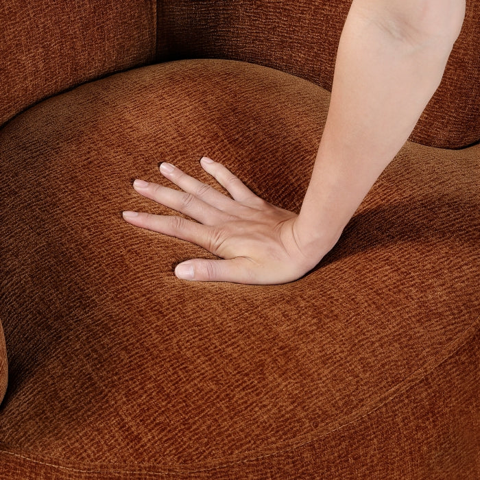 Ruvo Rust Swivel Accent Chair