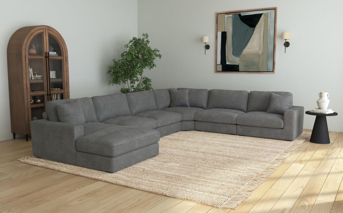 Lounge Charcoal Modular Sectional - MJM Furniture