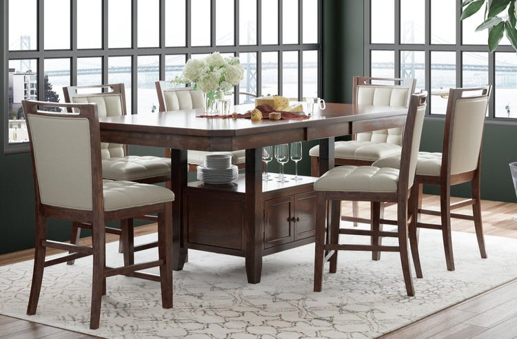 Manchester Merlot High Low Dining Table - MJM Furniture