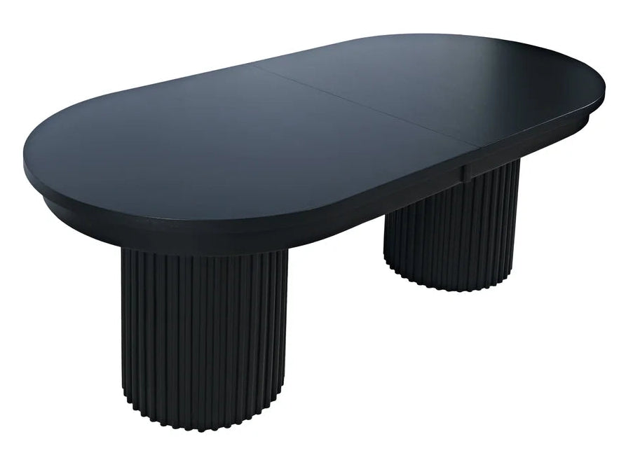 Colton 83"/101" Black Oval Double Pedestal Dining Table