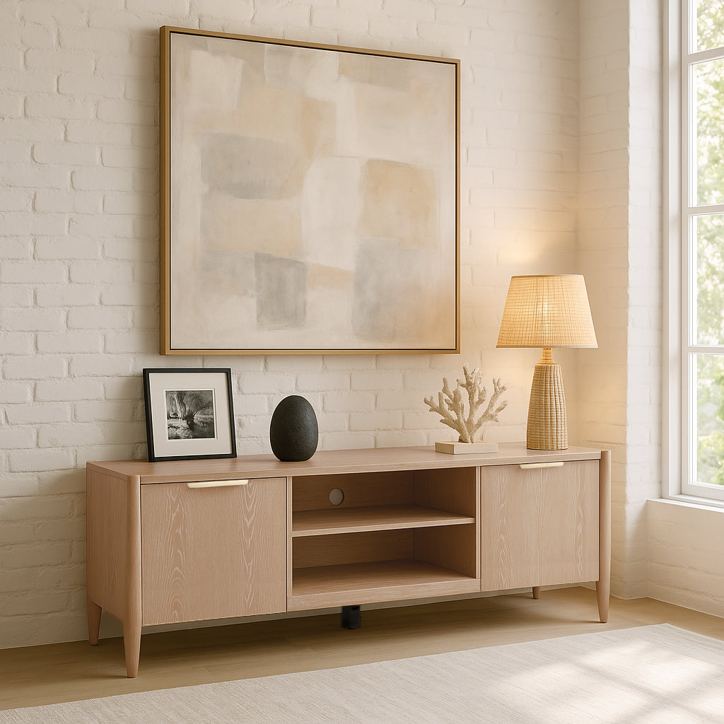 Reese Natural 72" TV Console - MJM Furniture