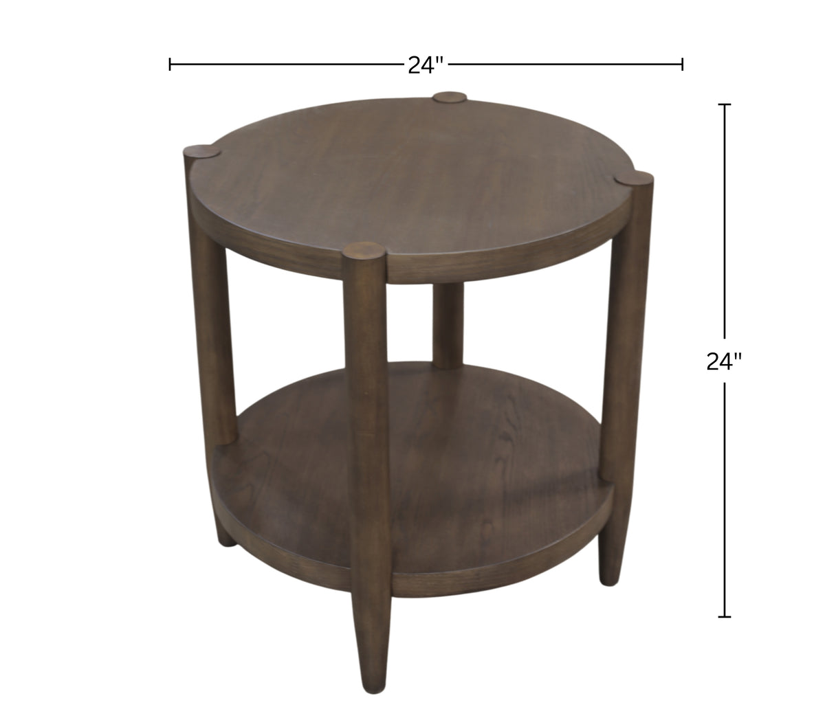 Reese Walnut Round End Table