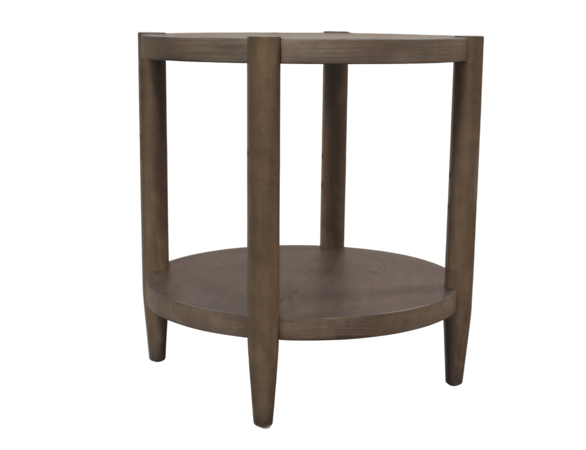 Reese Walnut Round End Table