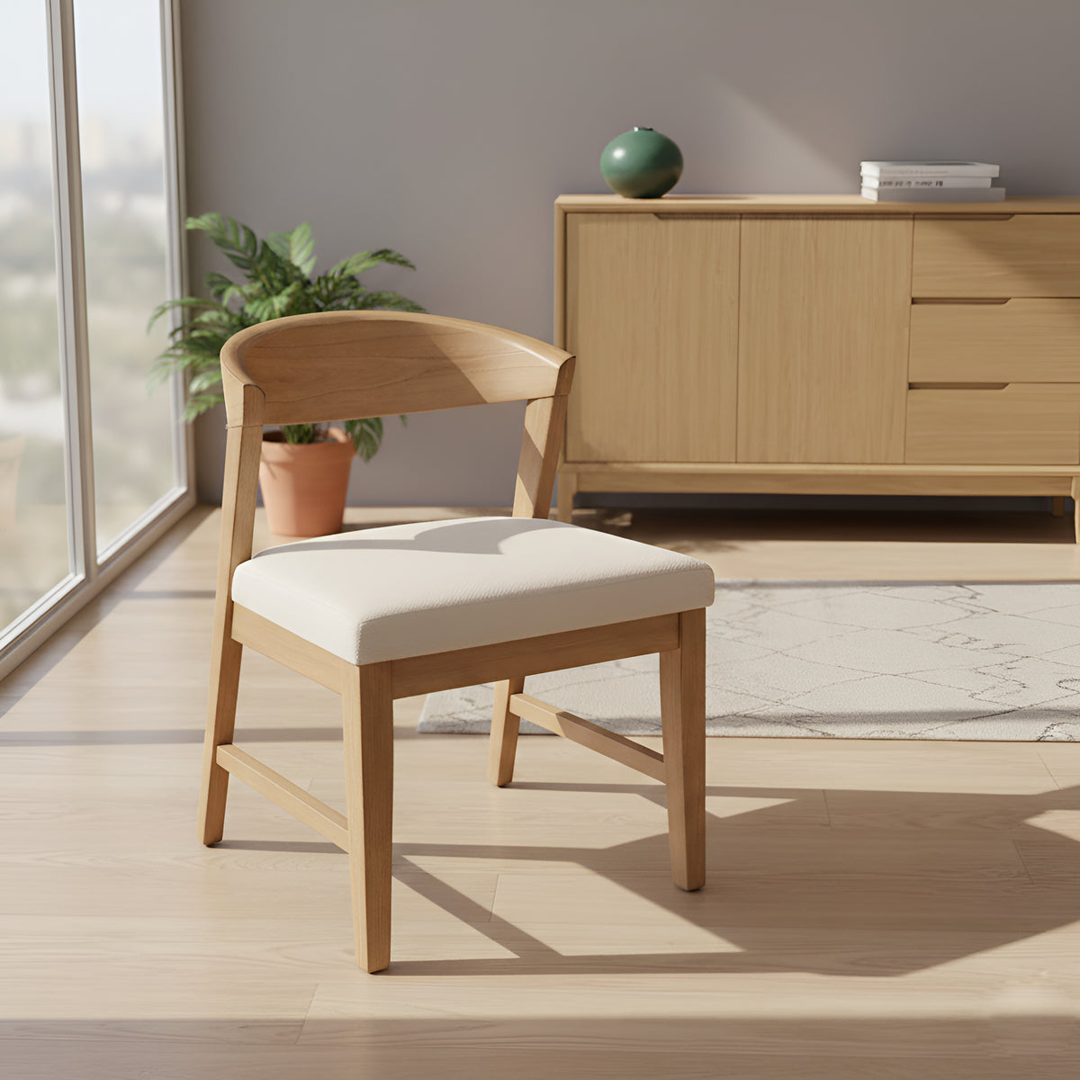 Haven Natural Wood Back Dining Chair - MJM Furniture