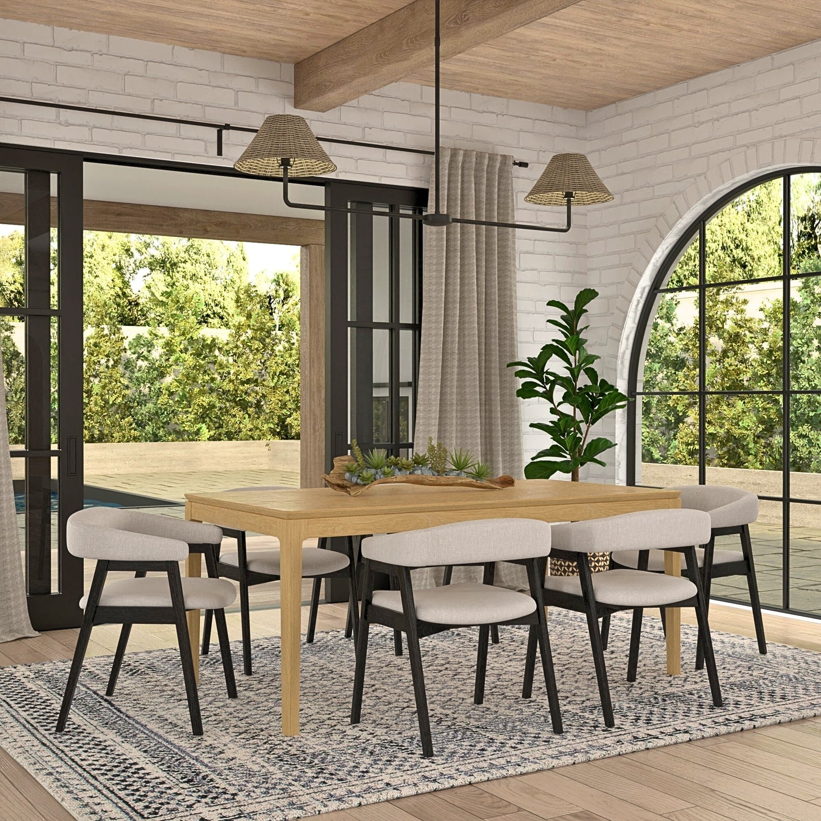 Haven Natural Rectangle Dining Table - MJM Furniture