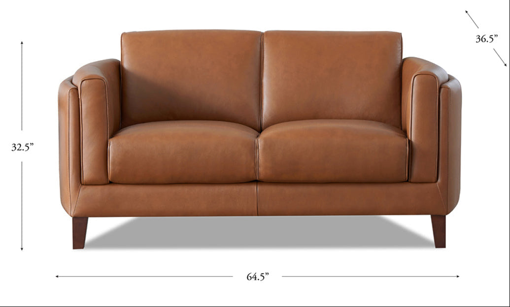 Maui Leather Loveseat