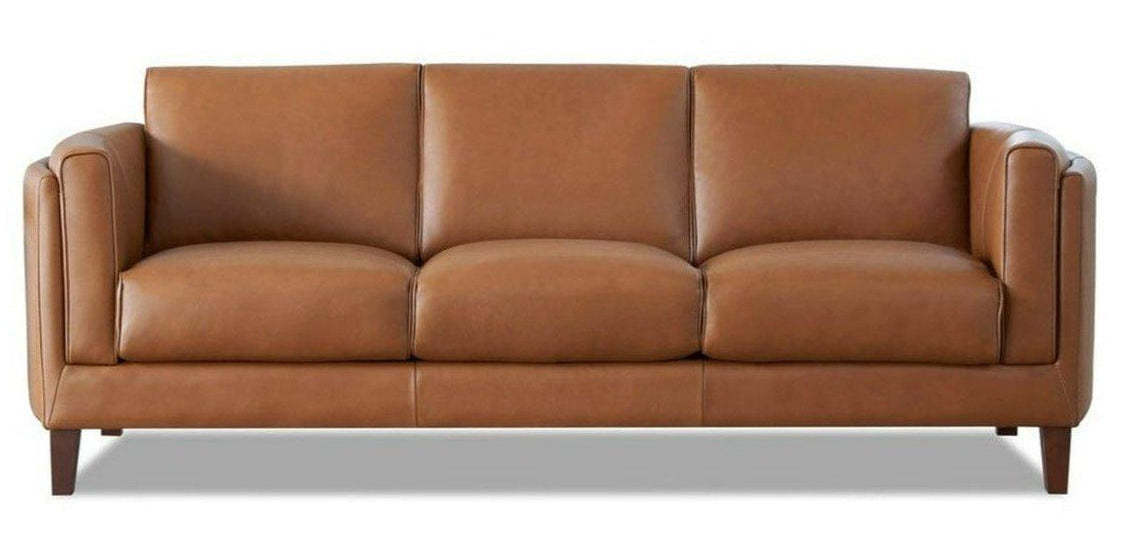 Maui 88” Warm Brown Premium Leather Sofa