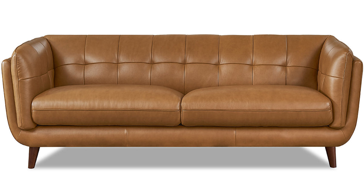 Seymour Cognac Leather Sofa - MJM Furniture