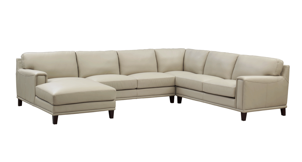 Harper Vanilla Leather 4 Piece Sectional - MJM Furniture
