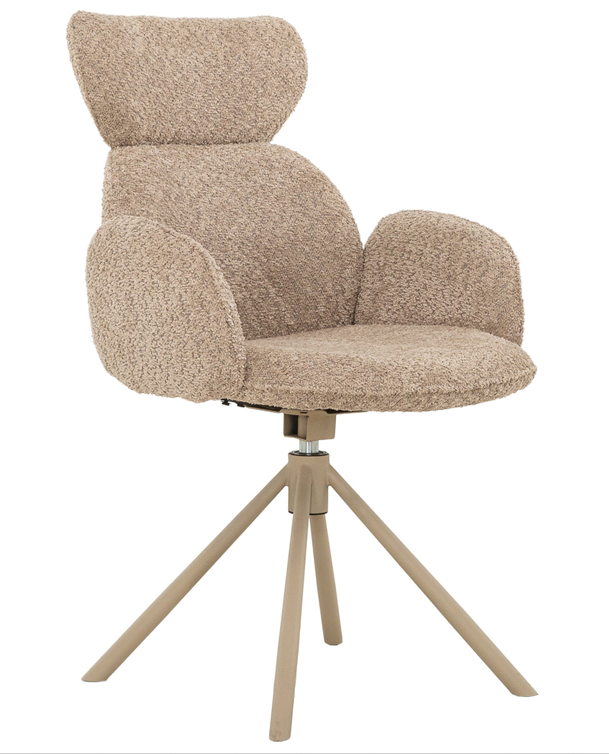 Halston Taupe 360° Swivel Dining Chair