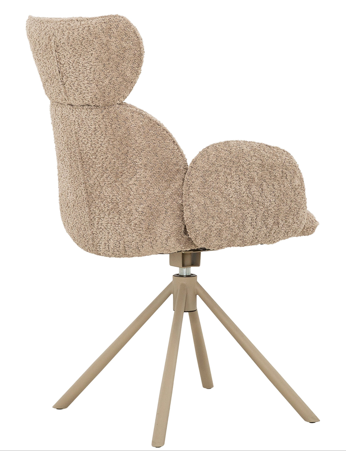 Halston Taupe 360° Swivel Dining Chair
