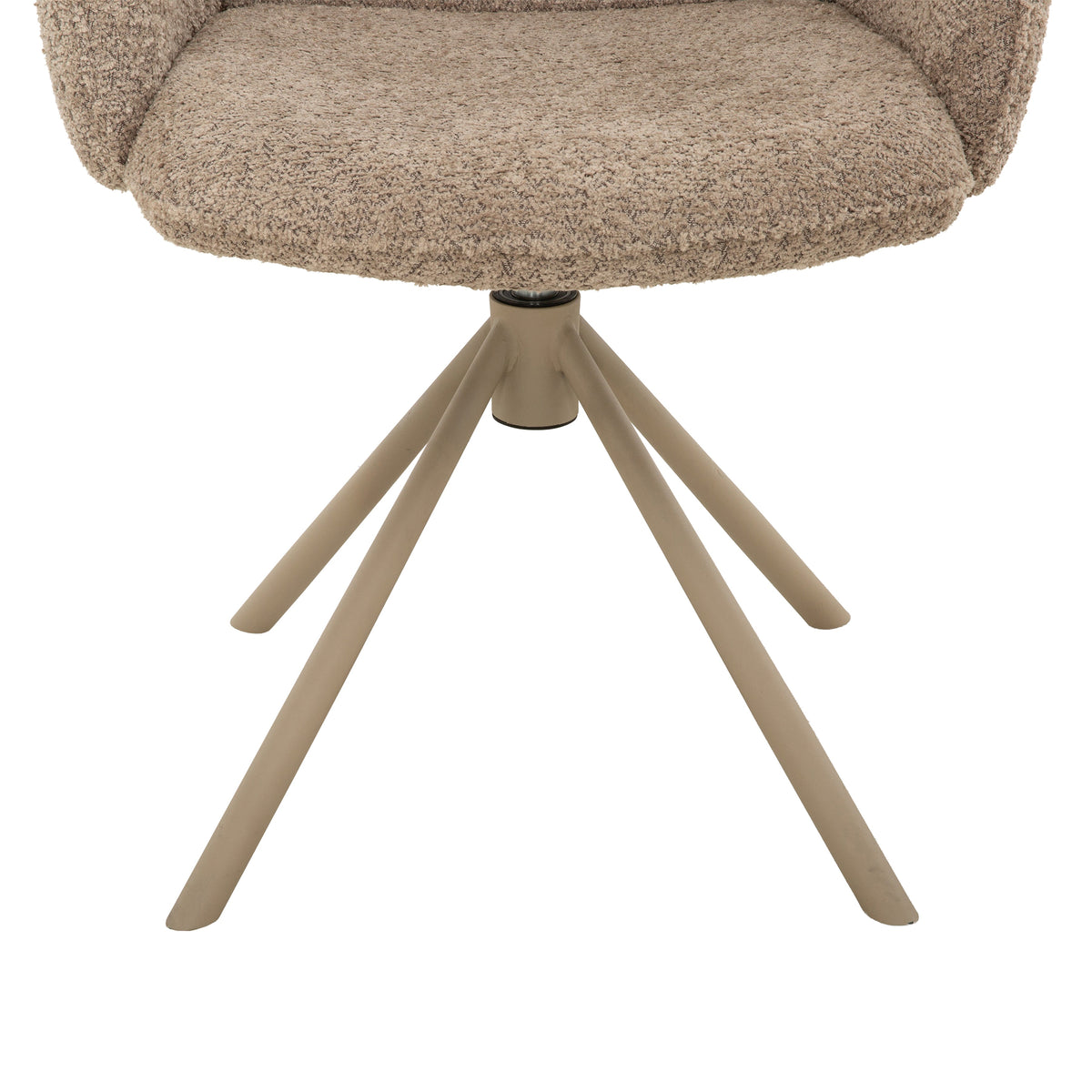 Halston Taupe 360° Swivel Dining Chair