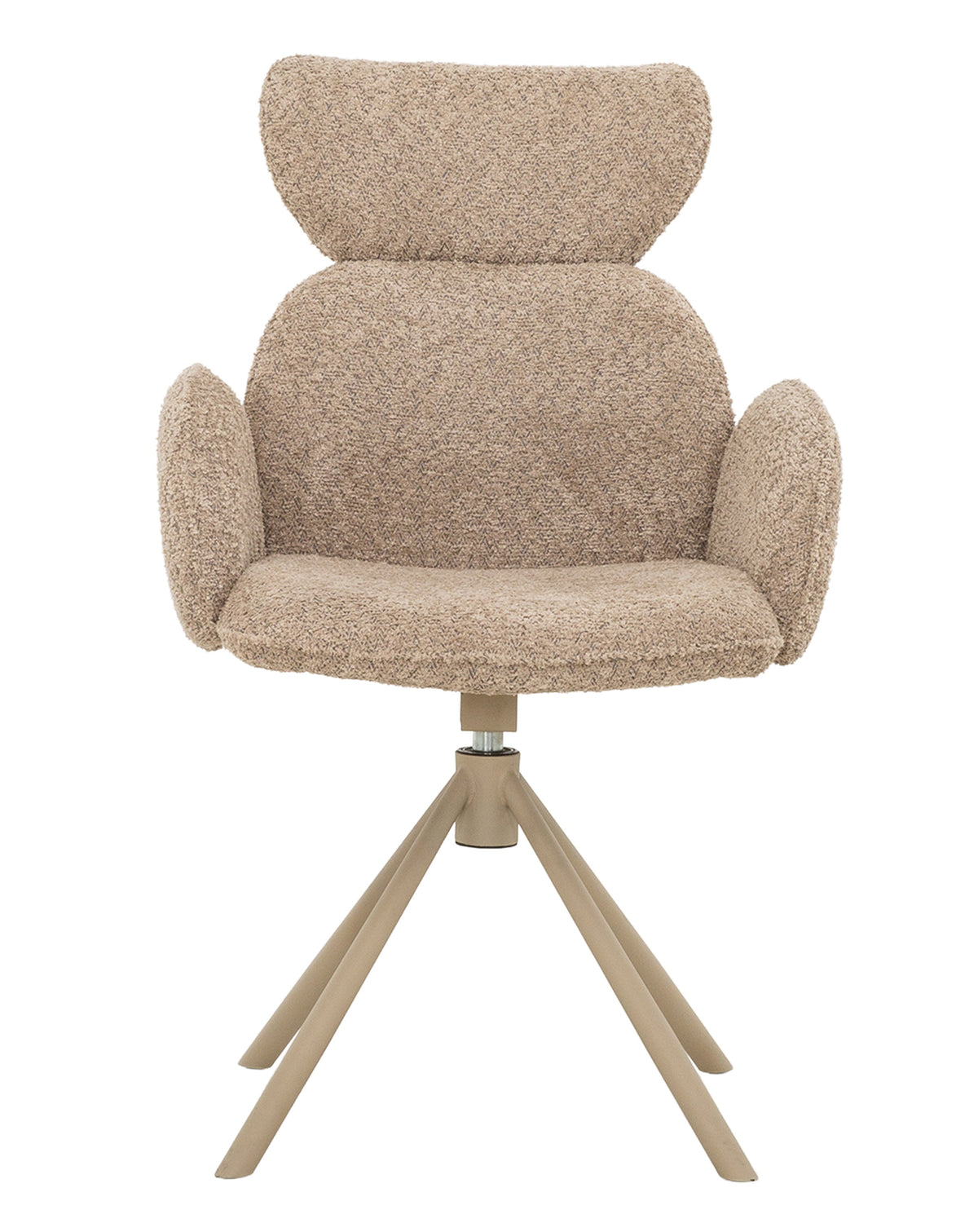 Halston Taupe 360° Swivel Dining Chair