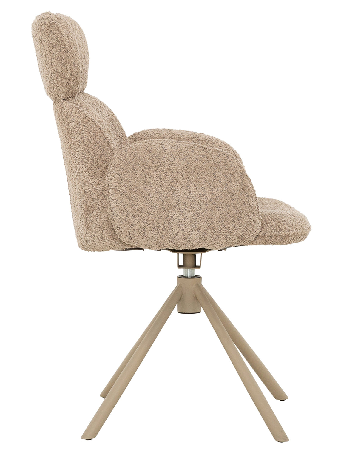 Halston Taupe 360° Swivel Dining Chair