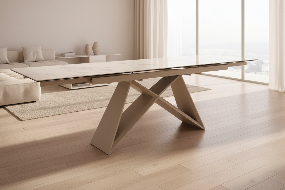 Harlowe 71"/102" Extendable Ceramic Dining Table - MJM Furniture