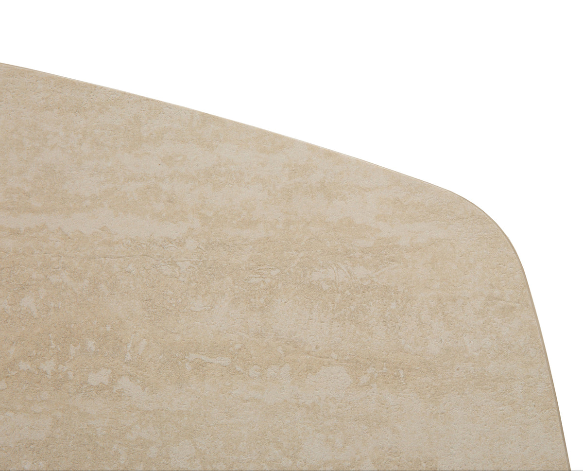 Wynn 71"/87" Extendable Travertine Stone Dining Table - MJM Furniture
