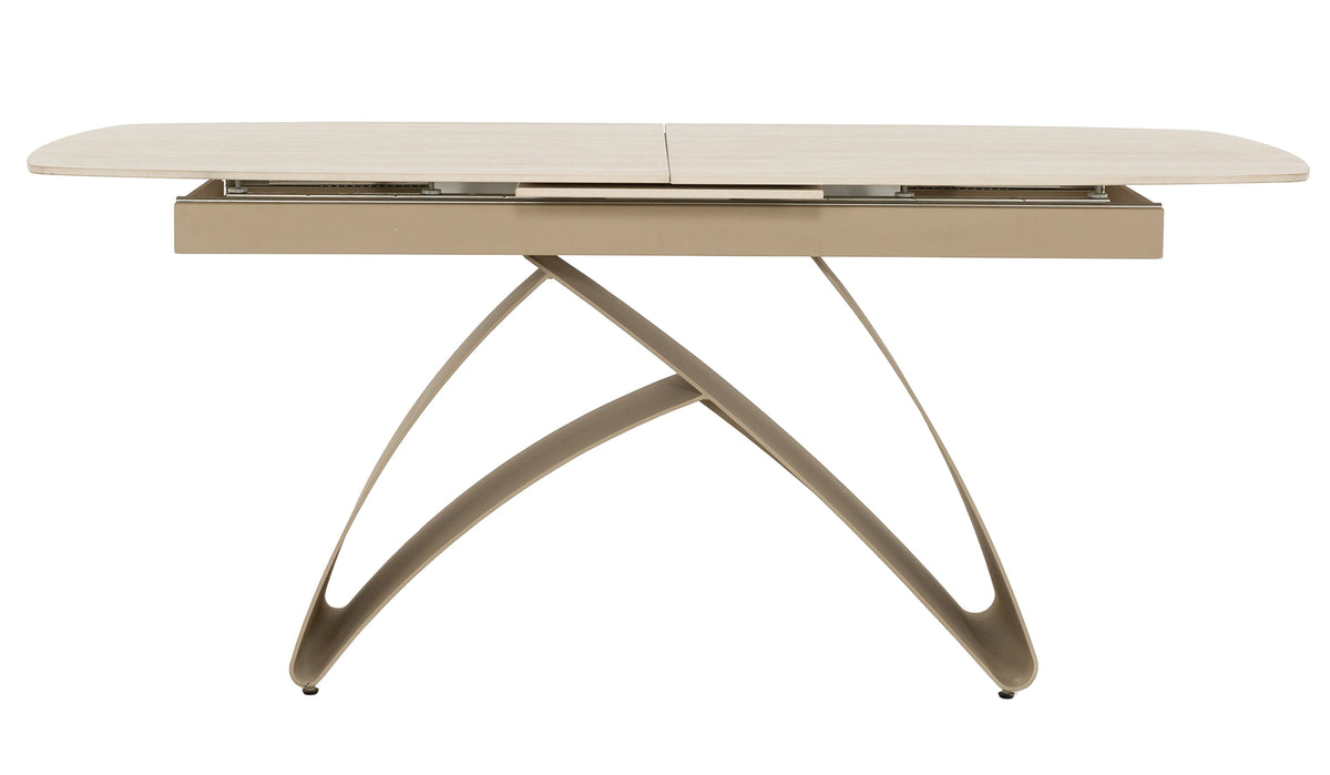 Wynn 71"/87" Extendable Travertine Stone Dining Table - MJM Furniture