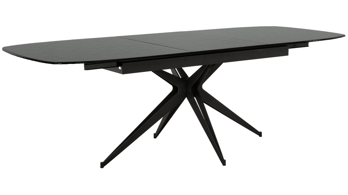 Onyx 71"/94" Extendable Bubble Glass Top Dining Table - MJM Furniture