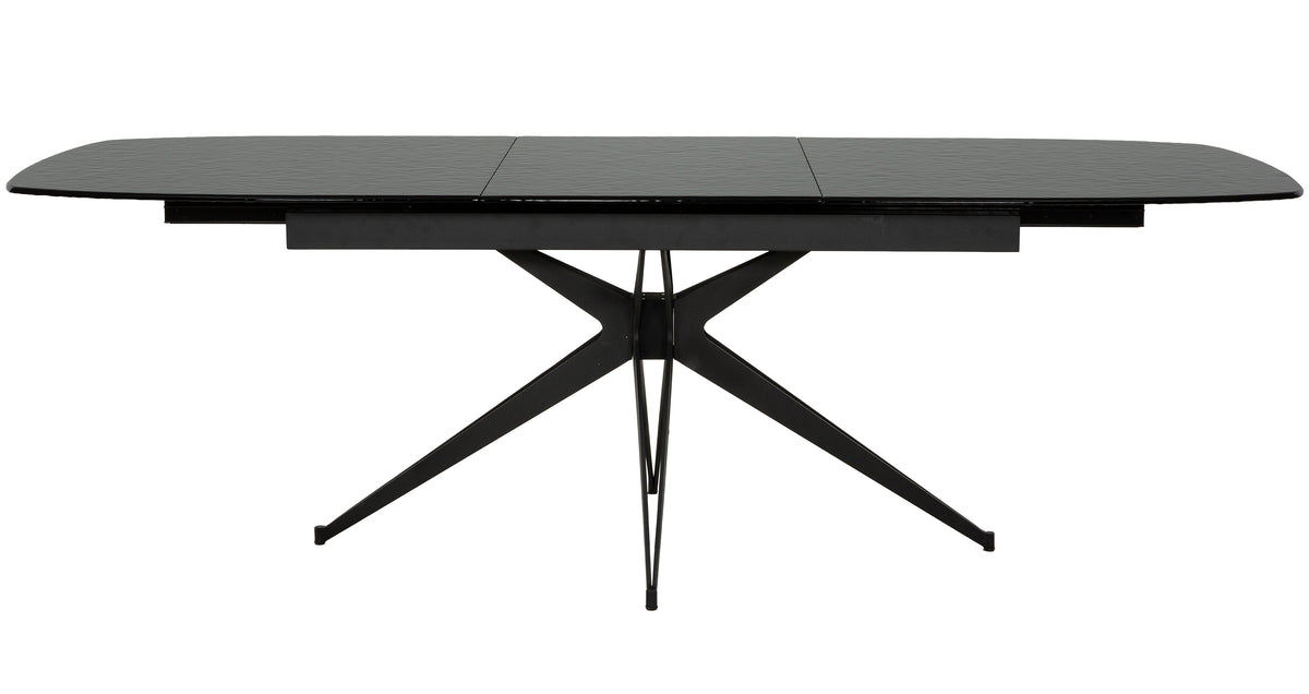 Onyx 71"/94" Extendable Bubble Glass Top Dining Table - MJM Furniture