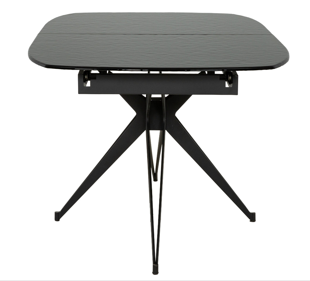 Onyx 71"/94" Extendable Bubble Glass Top Dining Table - MJM Furniture